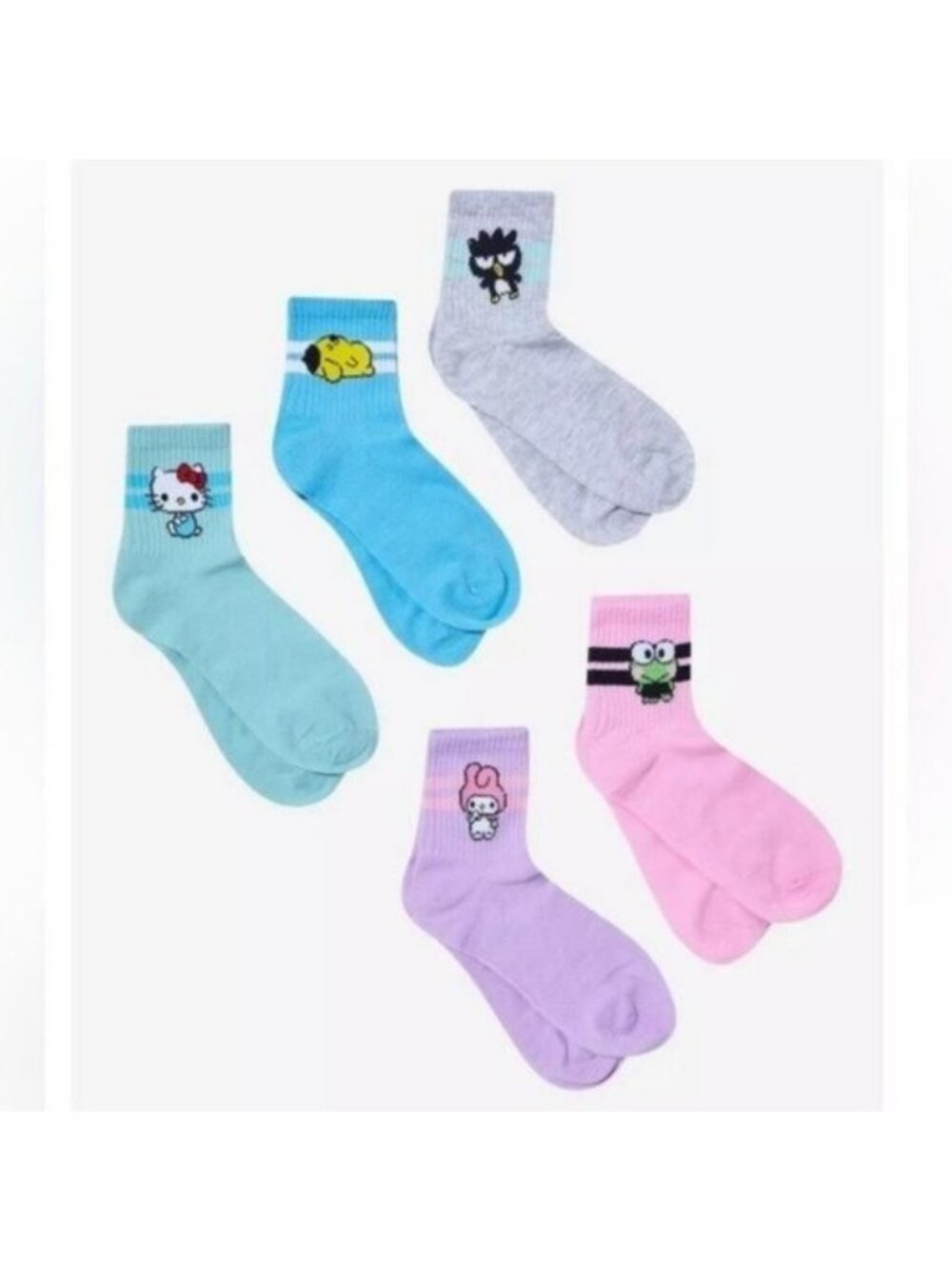 Hello Kitty and Friends Capris 5 Pairs Socks NWT